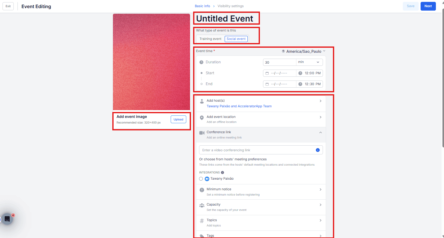 Event details