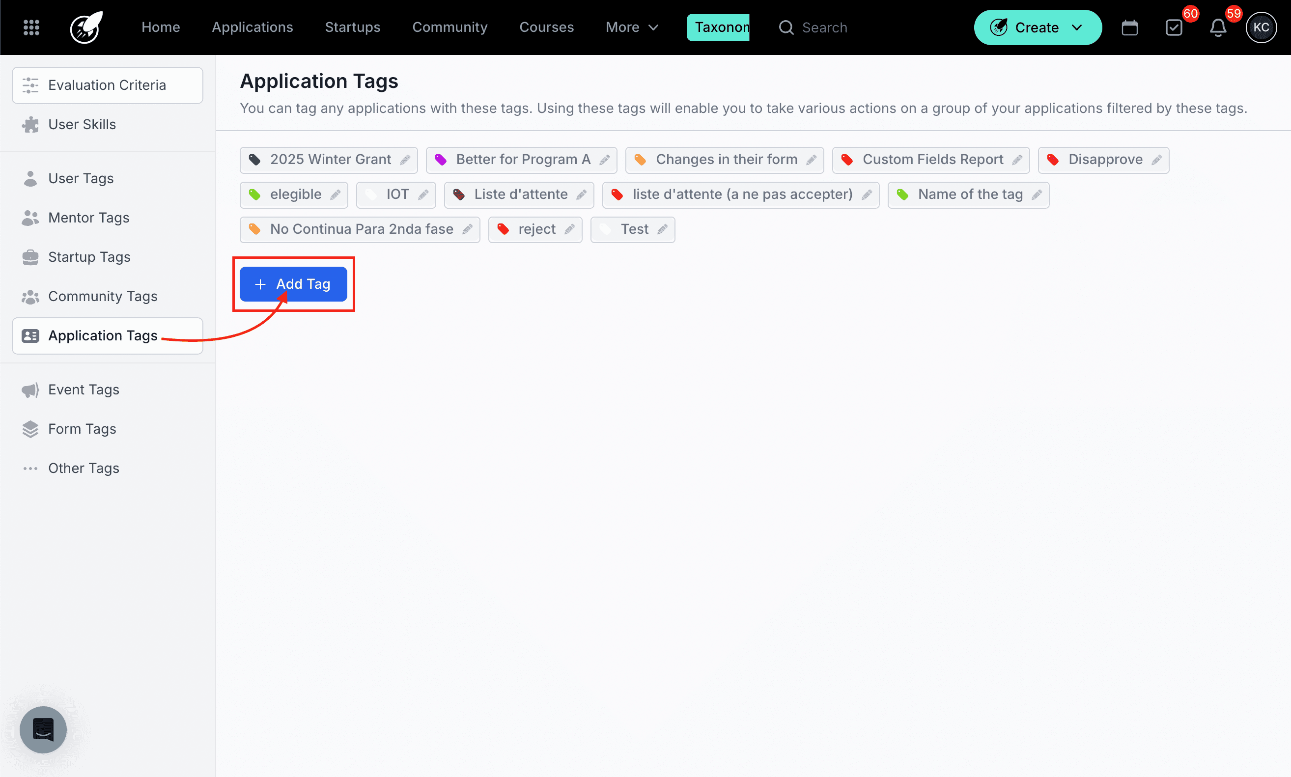 Create an Application tag.png